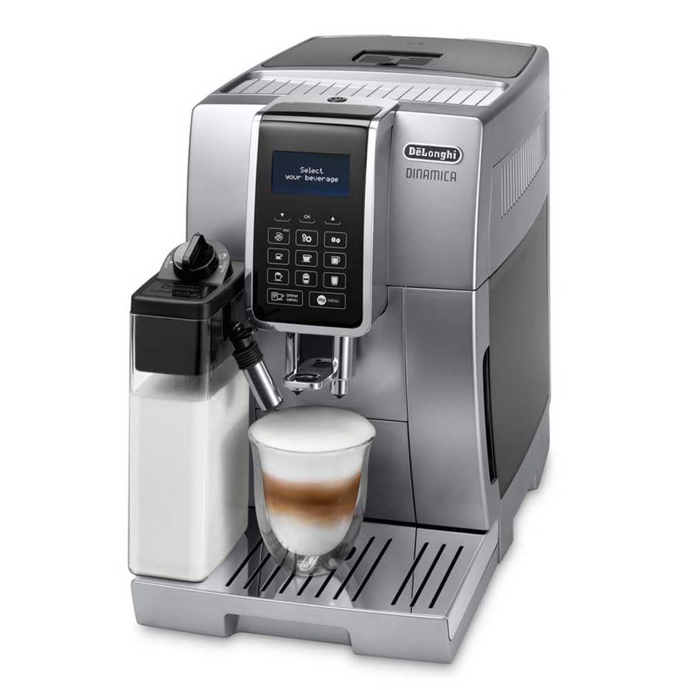 Dinamica Cafetière Grain, Machine Expresso et Cappuccino, 1.8L, Argent