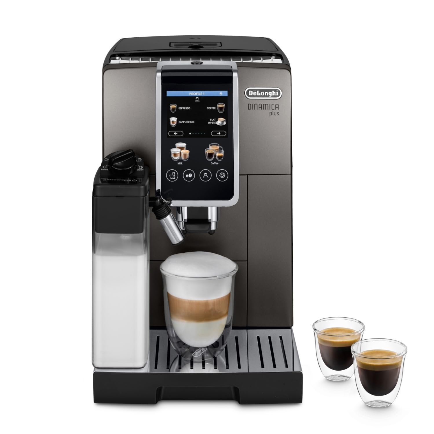 Dinamica Plus ECAM machine à café Entièrement automatique Cafetière 2-en-1, Noir
